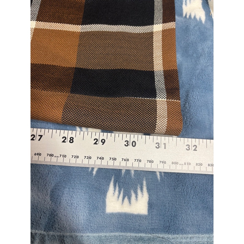 Staud Brown Plaid Wide Leg High Waisted Pleated Trousers Pants Size 10 - Picture 9 of 13